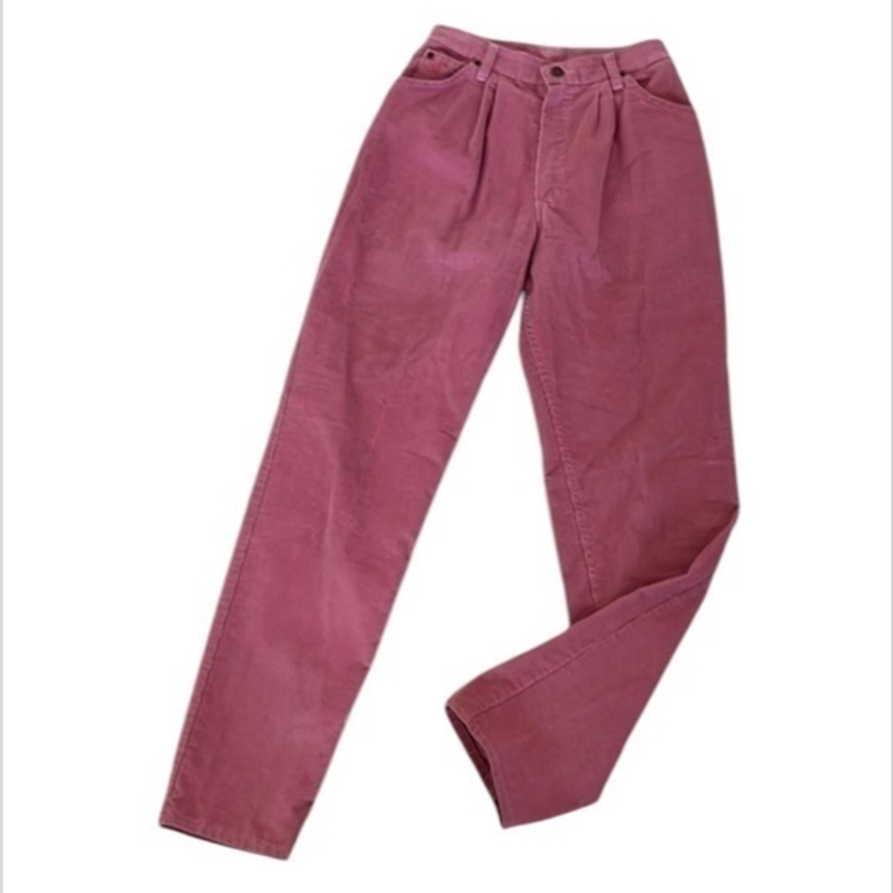 Vintage wrangler high rise pink corduroy western cowgirl retro pants size 9